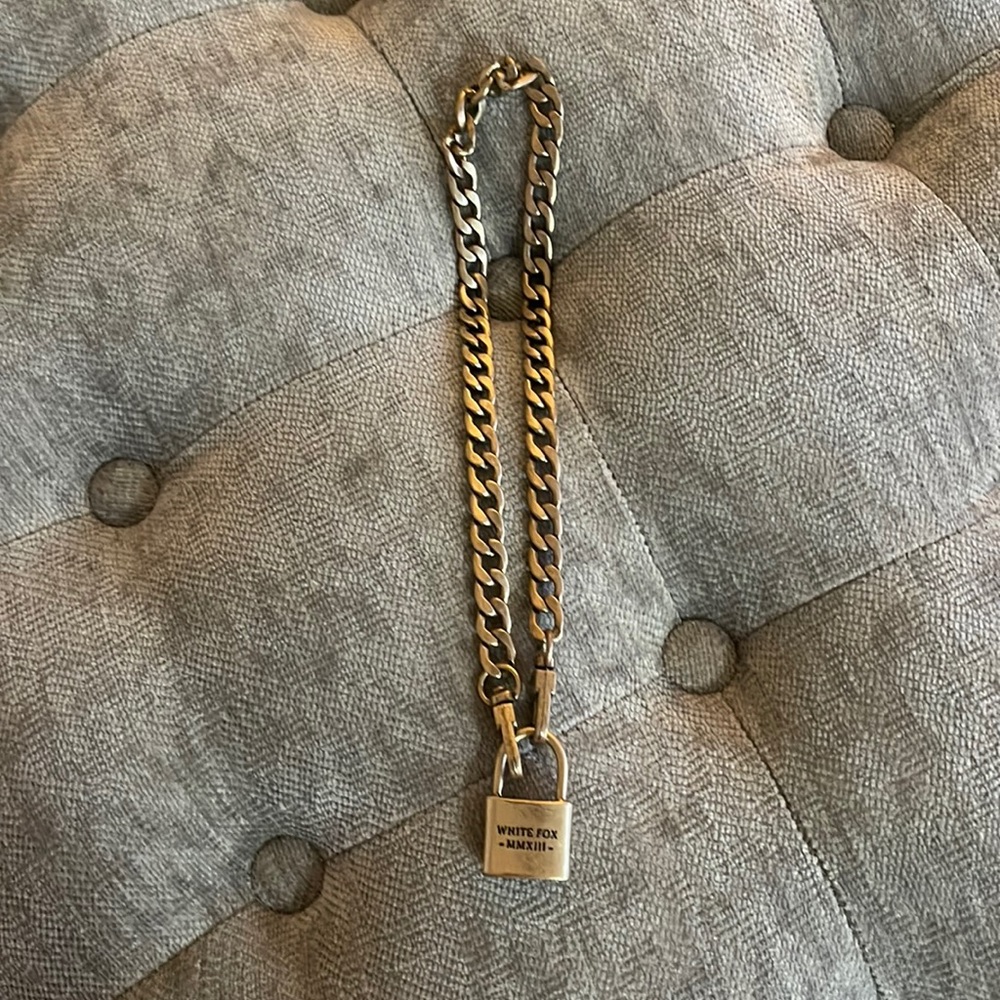 gold white fox chain
